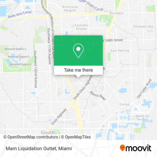 Mam Liquidation Outlet map