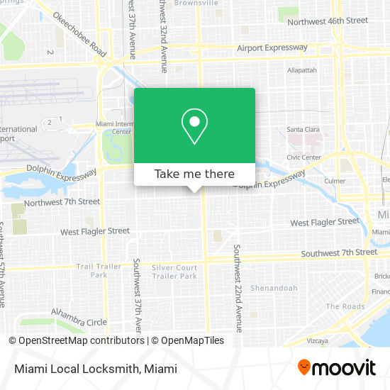 Mapa de Miami Local Locksmith