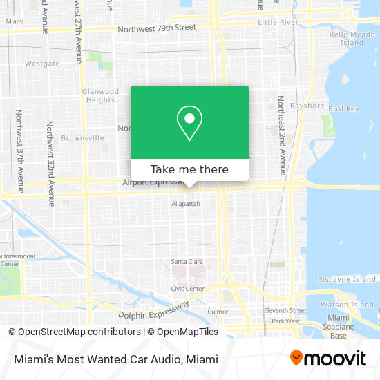 Mapa de Miami's Most Wanted Car Audio