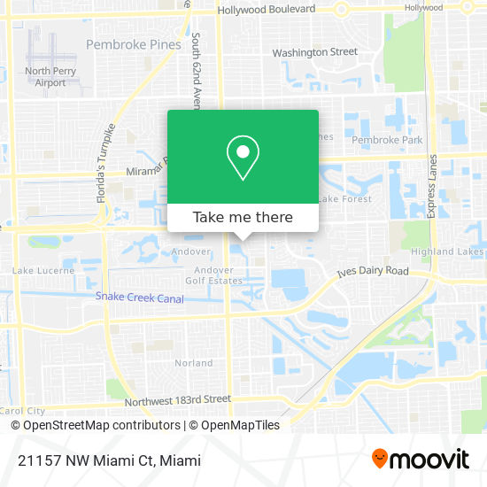 Mapa de 21157 NW Miami Ct