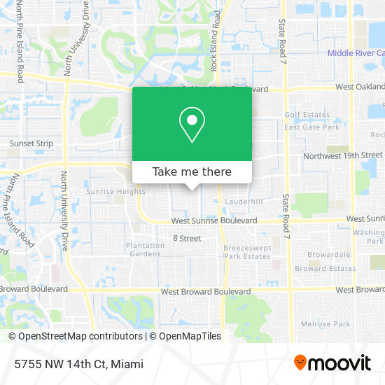 Mapa de 5755 NW 14th Ct