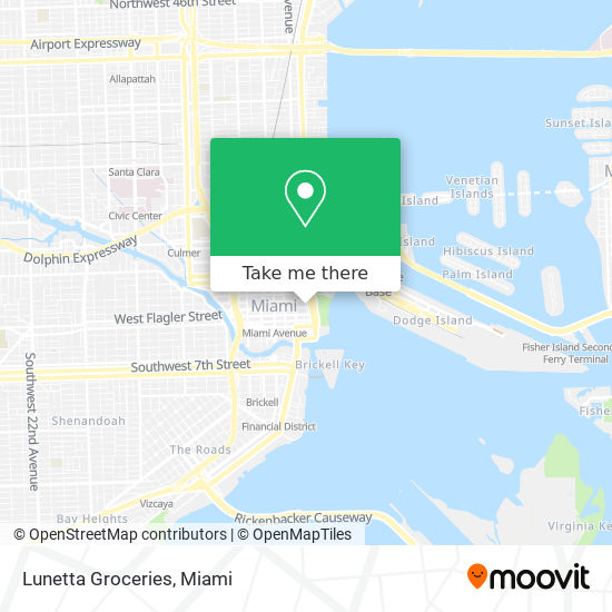 Lunetta Groceries map