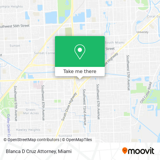 Blanca D Cruz Attorney map