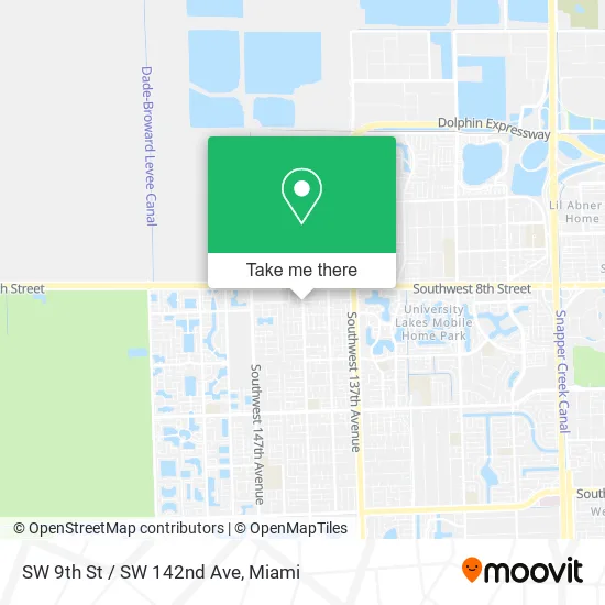 SW 9th St / SW 142nd Ave map