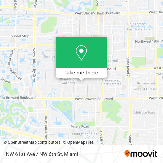 Mapa de NW 61st Ave / NW 6th St