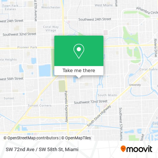 SW 72nd Ave / SW 58th St map