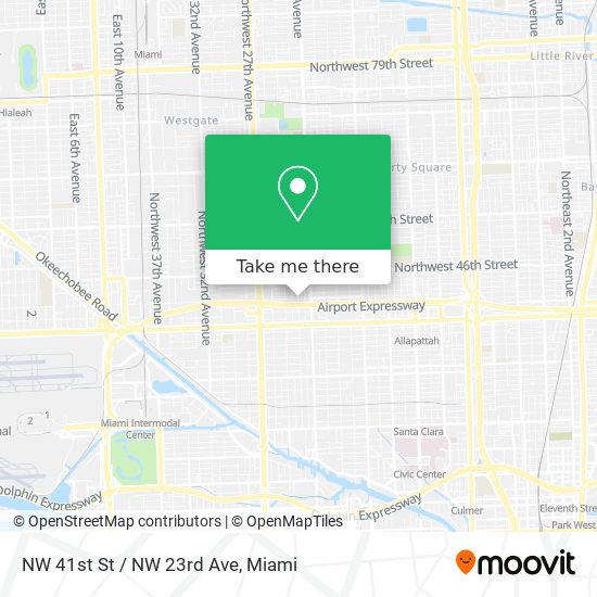 NW 41st St / NW 23rd Ave map