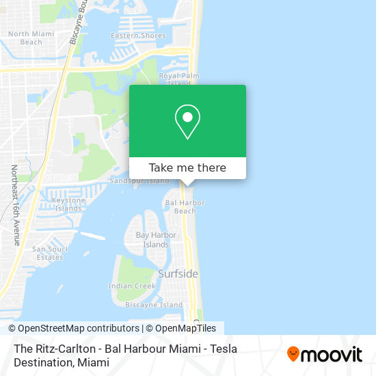 The Ritz-Carlton - Bal Harbour Miami - Tesla Destination map