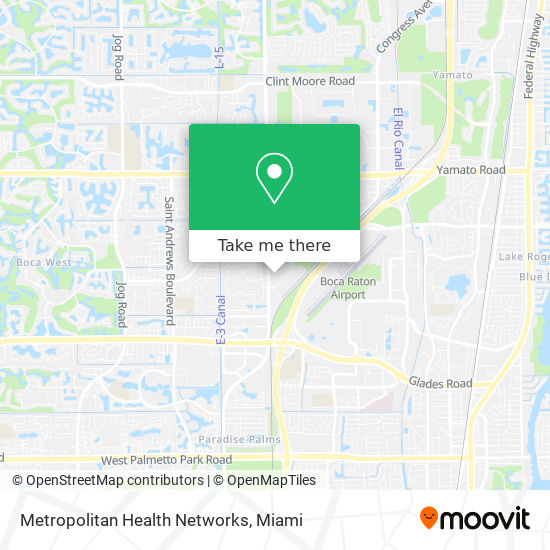 Metropolitan Health Networks map