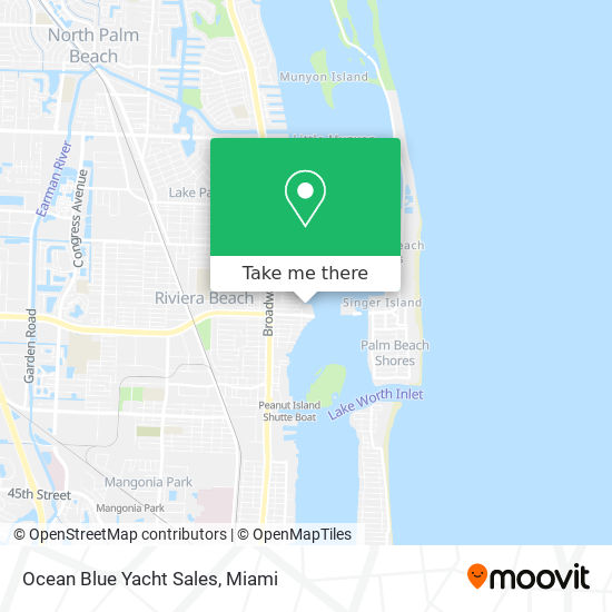 Ocean Blue Yacht Sales map