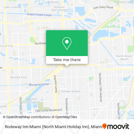 Mapa de Rodeway Inn-Miami (North Miami Holiday Inn)