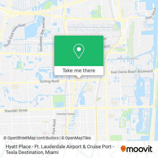 Hyatt Place - Ft. Lauderdale Airport & Cruise Port - Tesla Destination map