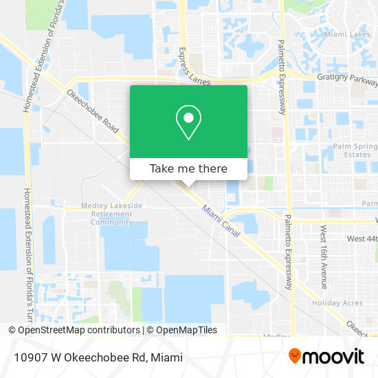 Mapa de 10907 W Okeechobee Rd