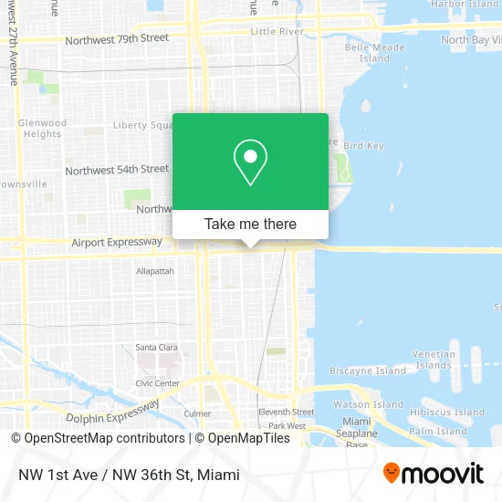 NW 1st Ave / NW 36th St map