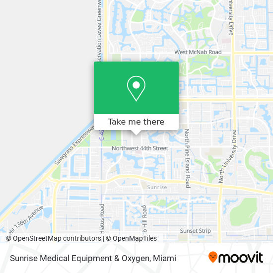 Sunrise Medical Equipment & Oxygen map