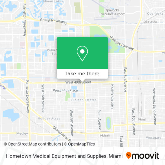 Mapa de Hometown Medical Equipment and Supplies