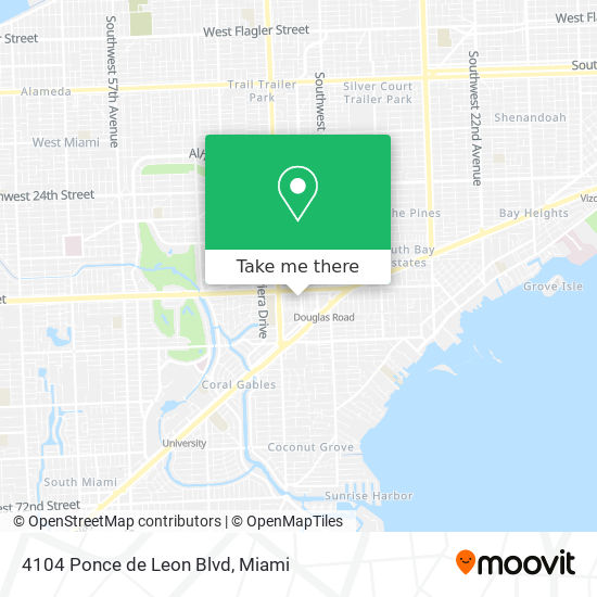 4104 Ponce de Leon Blvd map