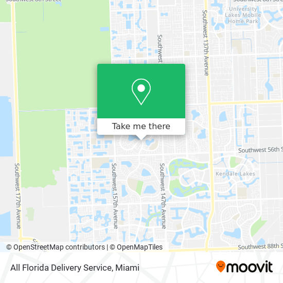 All Florida Delivery Service map