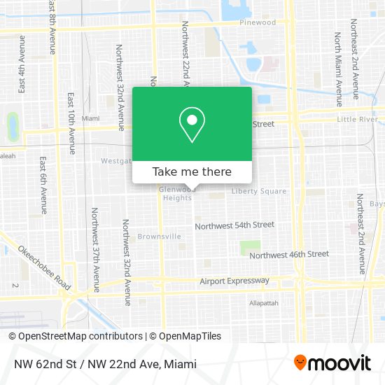 NW 62nd St / NW 22nd Ave map