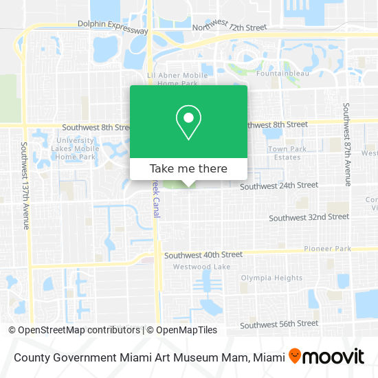 Mapa de County Government Miami Art Museum Mam