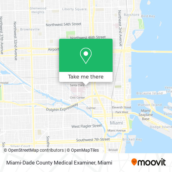 Miami-Dade County Medical Examiner map