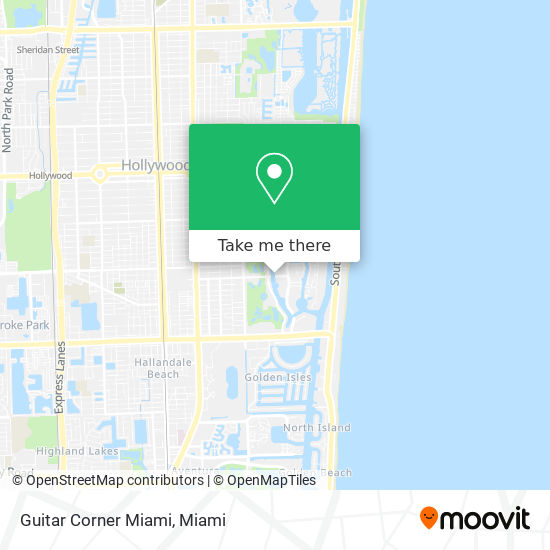 Mapa de Guitar Corner Miami