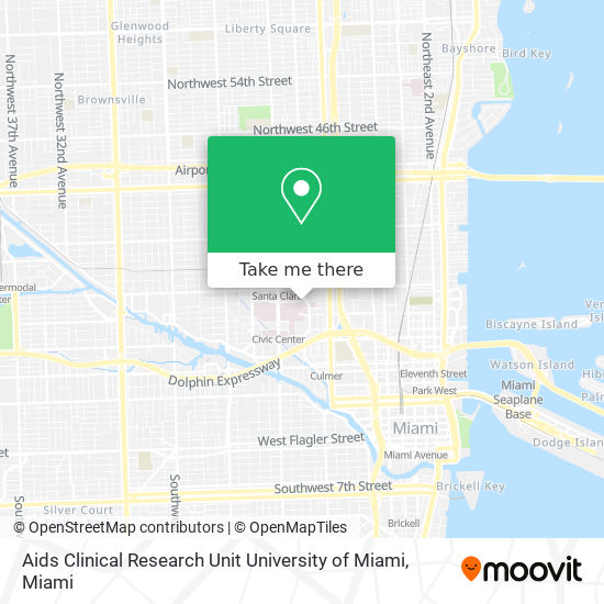 Mapa de Aids Clinical Research Unit University of Miami