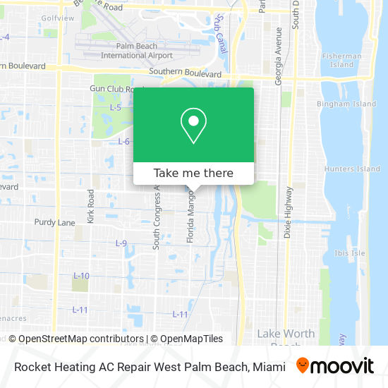 Mapa de Rocket Heating AC Repair West Palm Beach