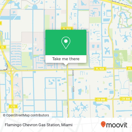 Mapa de Flamingo Chevron Gas Station