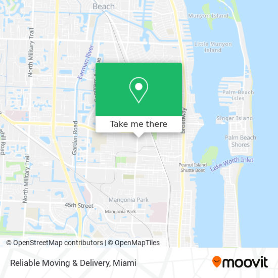 Mapa de Reliable Moving & Delivery