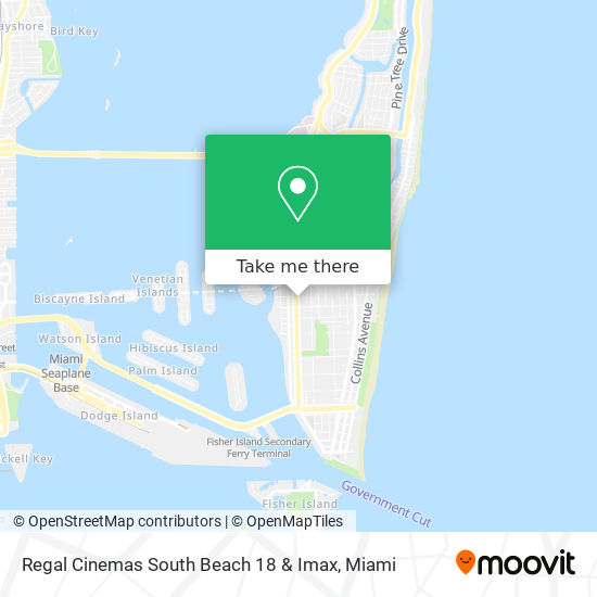 Regal Cinemas South Beach 18 & Imax map