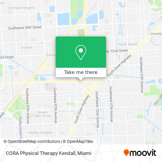 Mapa de CORA Physical Therapy Kendall