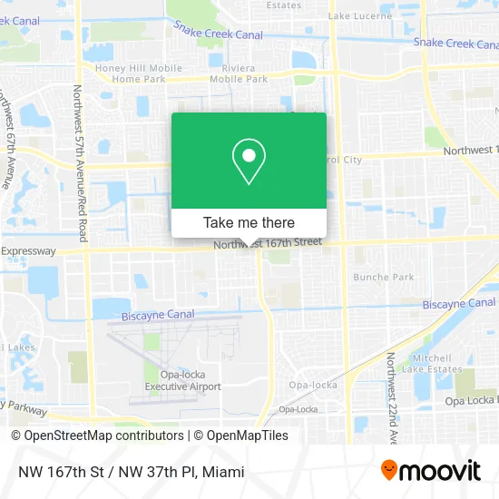 NW 167th St / NW 37th Pl map