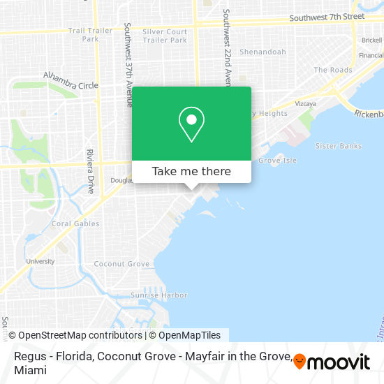 Regus - Florida, Coconut Grove - Mayfair in the Grove map