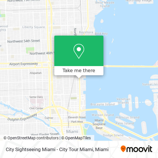 Mapa de City Sightseeing Miami - City Tour Miami