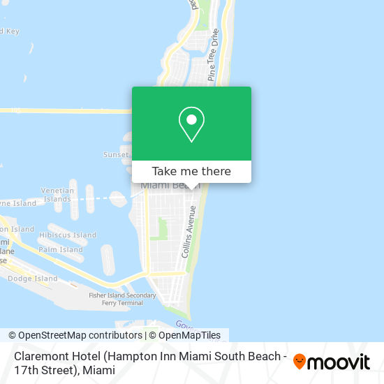 Claremont Hotel (Hampton Inn Miami South Beach - 17th Street) map