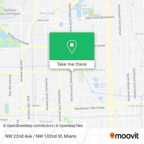 NW 22nd Ave / NW 102nd St map