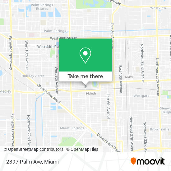 Mapa de 2397 Palm Ave