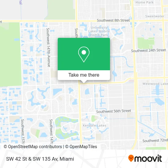 SW 42 St & SW 135 Av map