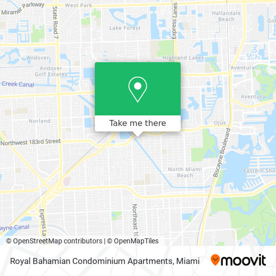 Mapa de Royal Bahamian Condominium Apartments