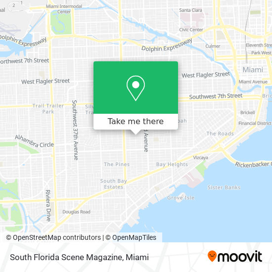 Mapa de South Florida Scene Magazine