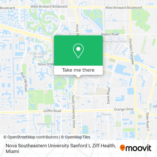 Mapa de Nova Southeastern University Sanford L Ziff Health