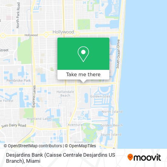 Mapa de Desjardins Bank (Caisse Centrale Desjardins US Branch)