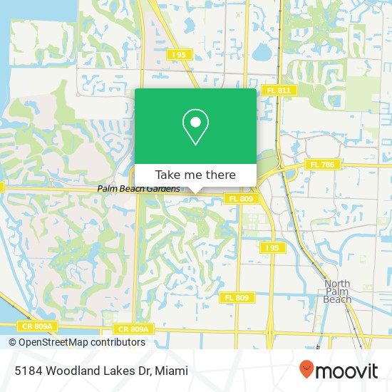 Mapa de 5184 Woodland Lakes Dr