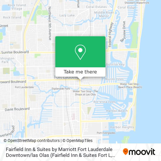 Mapa de Fairfield Inn & Suites by Marriott Fort Lauderdale Downtown / las Olas