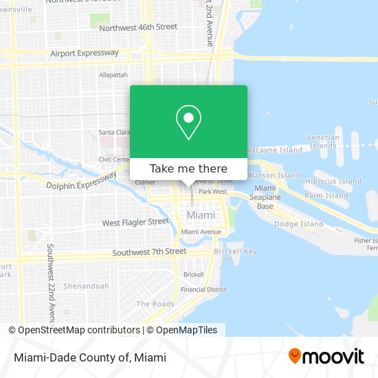 Miami-Dade County of map