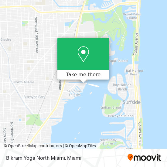 Bikram Yoga North Miami map