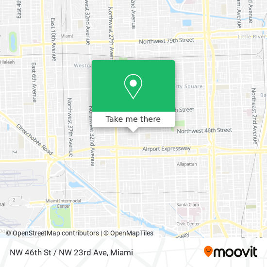 Mapa de NW 46th St / NW 23rd Ave