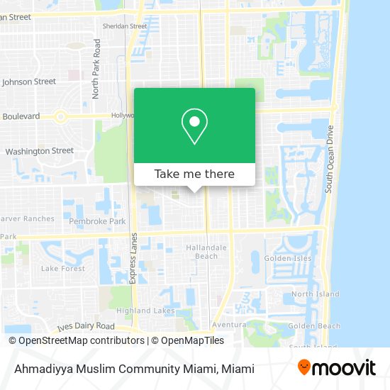 Ahmadiyya Muslim Community Miami map