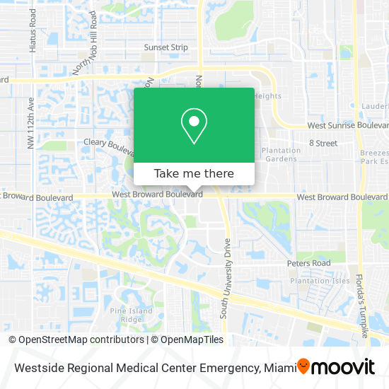 Westside Regional Medical Center Emergency map